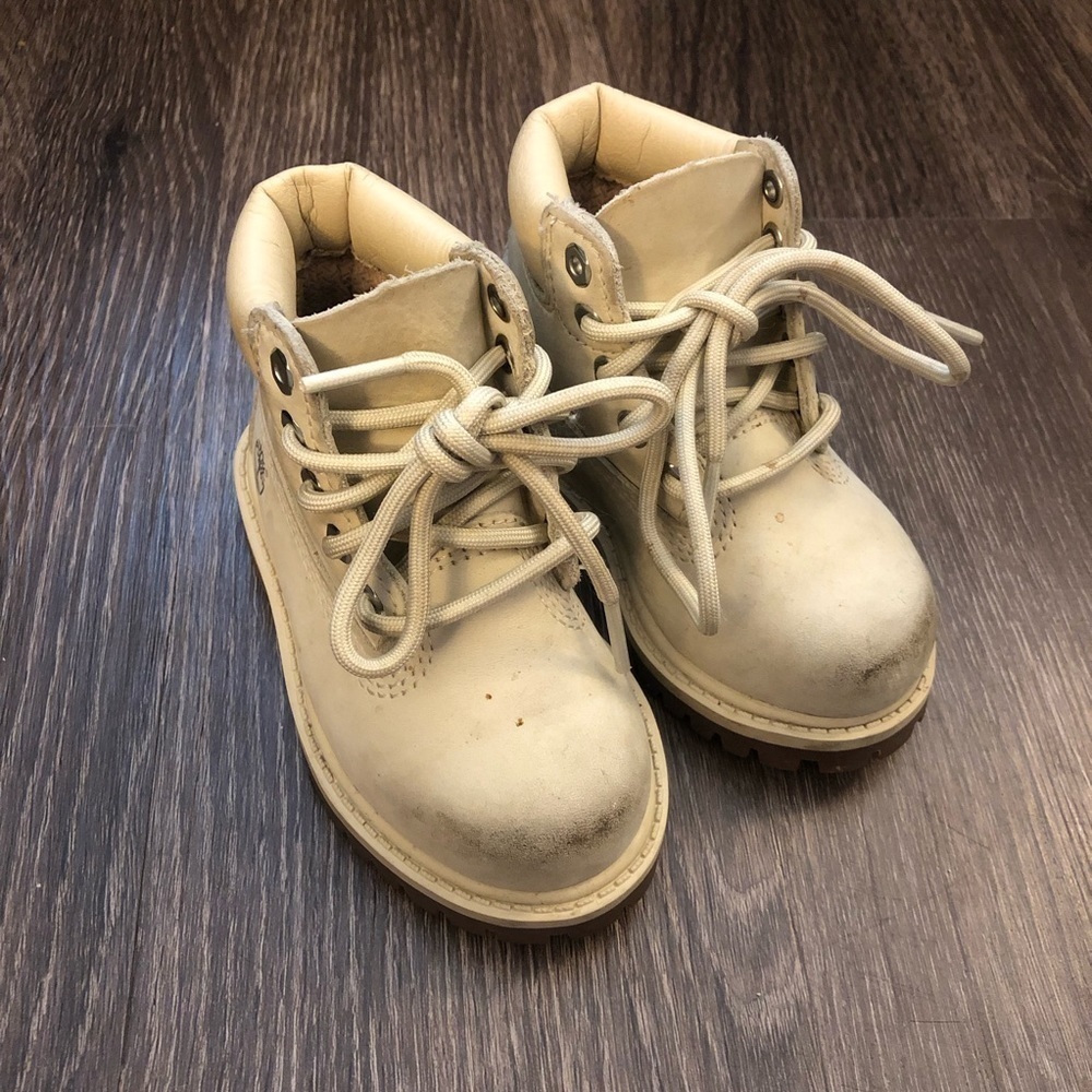 Timberland Cream Waterproof Hiking Boots